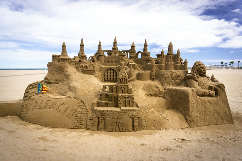 A castle made of sand